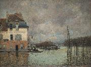 unknow artist L inondation a Port Marly France oil painting artist